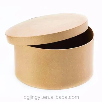 kraft paper round box,round cardboard hat packaging gift boxes