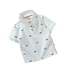 2019 hot sale cartoon print polo kids shirts with custom logo design