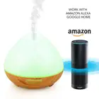Hot Selling Ultrasonic Voice Control Essential Oil Purifier Humidifier 400ml Wifi Smart Aroma Diffuser with Tuya APP