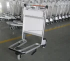 Aluminium airport baggage trolley cart with hand brake