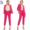 Stylish Design Ladies New Business Office Formal Blazer Tailored Pink Pants Suits