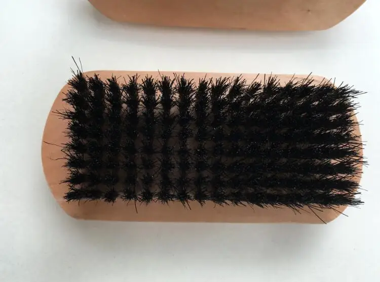 Black Wild Boar Bristle brush with wooden handle for Men shaving brush wooden carving can be logo