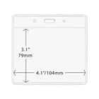 3*4 pretty clear id holder factory wholesale customized business name badge holder plastic transparent badge holders