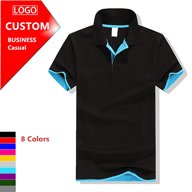 Men Two-tone Wholesale Sport Customized Logo Polo Shirt