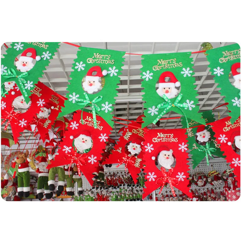 hot sell Merry Christmas Home XMAS Party Hanging Flag Banner Propose Christmas Decorate Decor Bunting