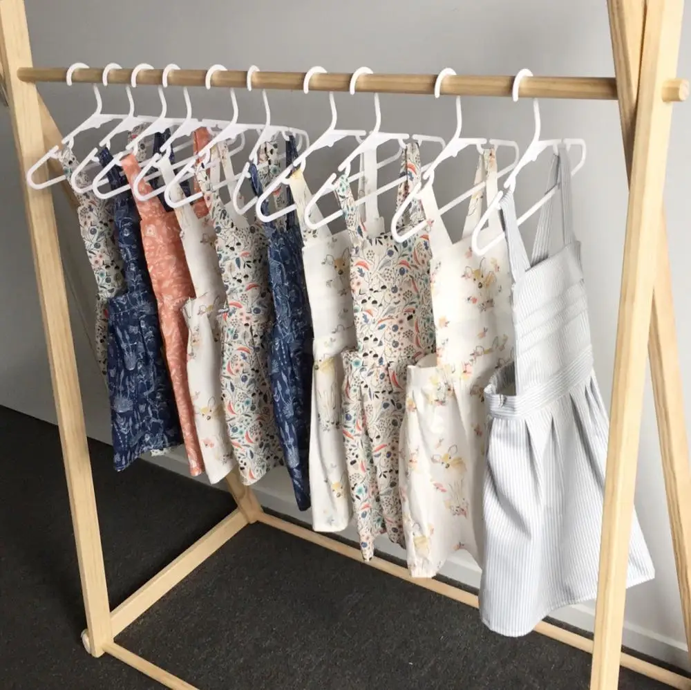 Cute and Easy Use Indoor/outdoor Balcony  Folding Wooden Clothes Drying Rack  for Baby and children .jpg