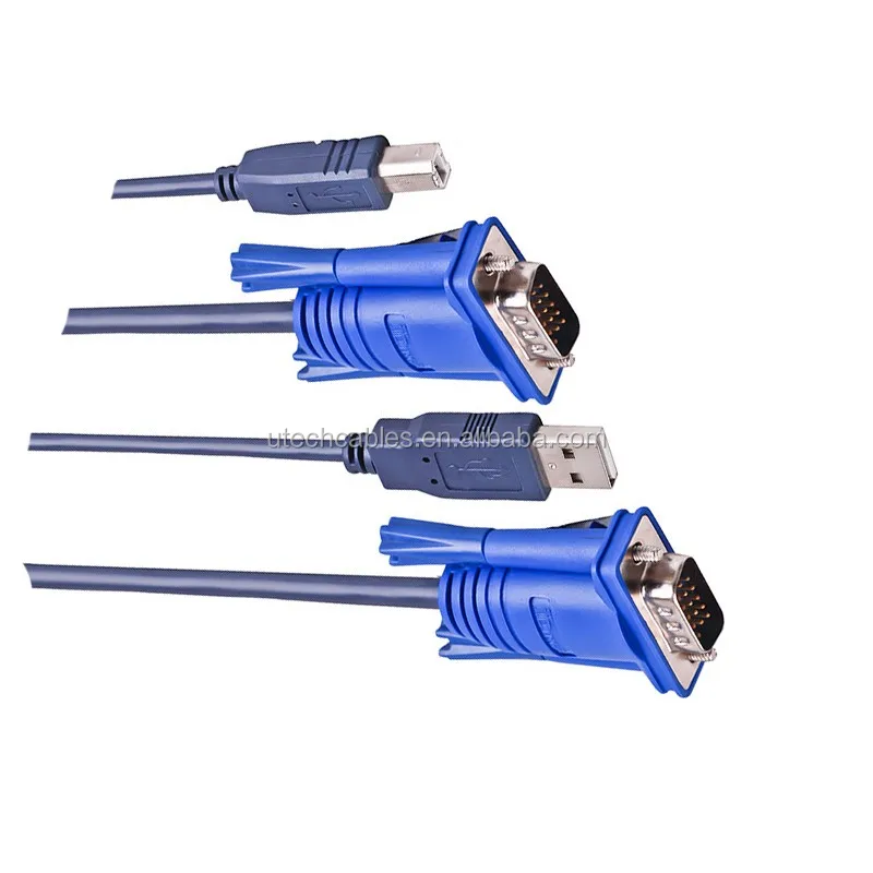 10Ft 15 Pin Usb 2.0 Kvm Switch Cable For Keyboard Mouse Vga - ANKUX.COM