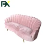 Modern design hotel room furniture three seat pink sofa for weddings and events,wedding fabric sofa