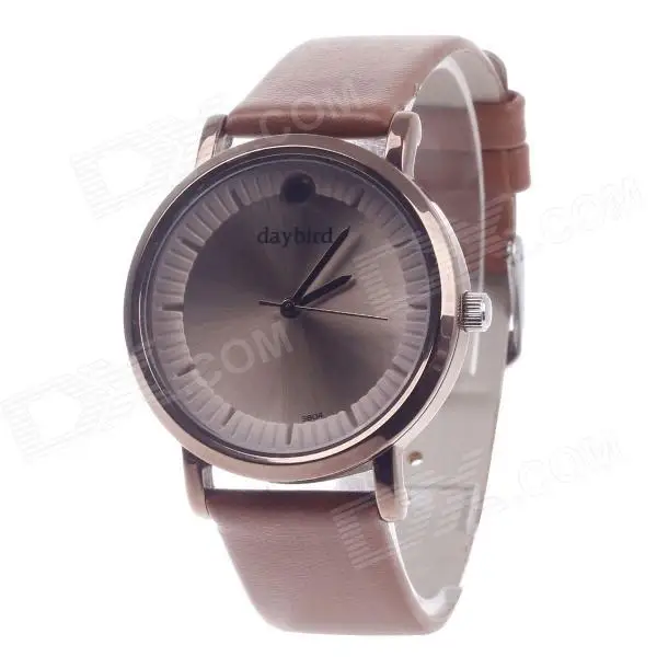 Daybird 3804 Fashion Brief Lady Girl Quartz watch Luxury Causal Wrist Watches Women Students top brand Brown PU leather Watches