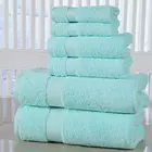 Terry Fabric Wholesales 100% Cotton Terry Fabric Luxury Custom Stripe Bath Towel Set