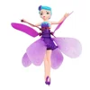 Pletom Flying Fairy Doll Aeroplane RC Infrared Induction Princess Light Flying Toys with Remote Control