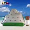 2.4m height white and green Floating Water Inflatable Iceberg for The splash water park
