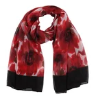 Wholesale Voile Patchwork Design Flower Scarf Autumn Winter Party Daily Wear Streetwear For Women High Quality Hijab