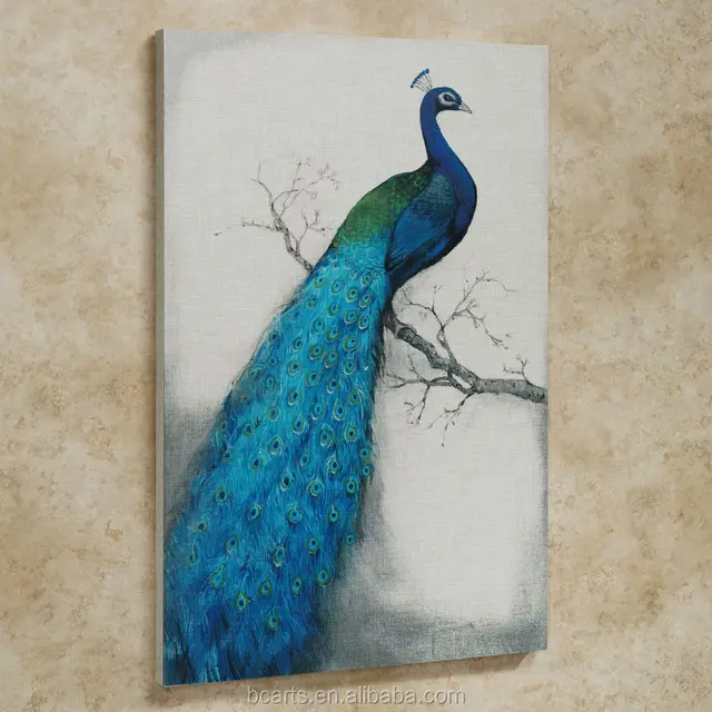 hanging painting of animal pretty home picture decor peacock art