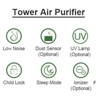 The newest original hepa filter for air purifier wifi optional air cleaner with dust sensor