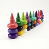 30 Colors Toddler Washable+NonToxic+Stackable Coloring Baby Palm Grasp Finger Crayons For Kids