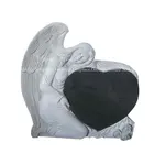 Western Marble Stone Angel Heart Headstone Monument Tombstone