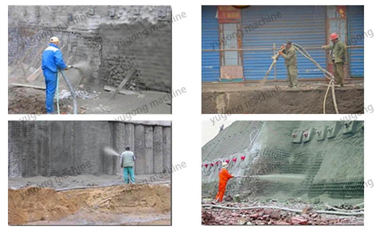 Tunnel use rotor type PZ 3m3/h dry shotcrete machine