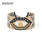Miyuki Unique Bohemian Tassel Big Eye Bracelet For Ladies Ethnic Style Handmade Bead Bracelet Jewelry