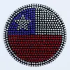 Uniflying New Chile Flag Rhinestone Crystal Sticker Bottle Designs