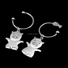 hot sale cute cartoon couple pig keychain