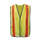 Man's high visibility hook & loop closure reflective mesh safety vest