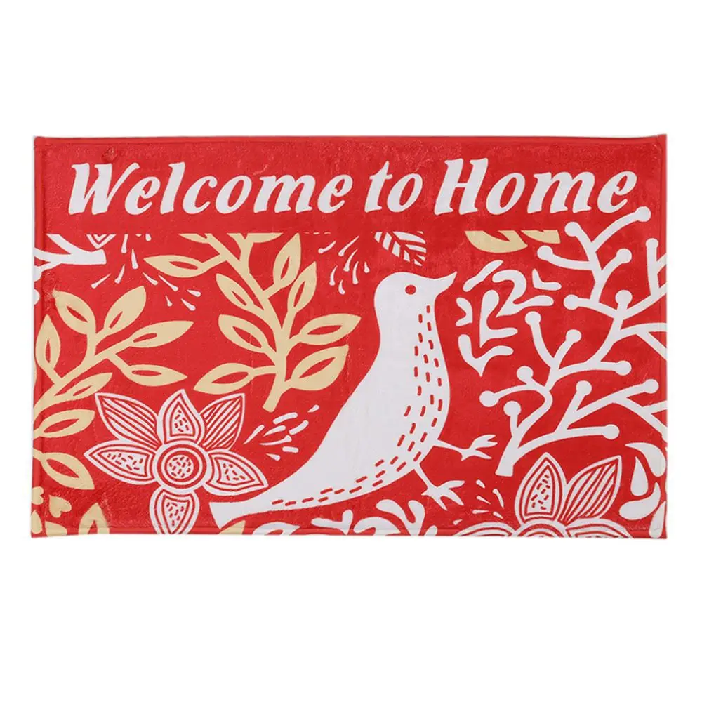 2017 High Quality Lovely Durable Home Bedroom Washable Carpet Bird Pattern Skid Resistance Water Absorption Bathroom Floor Mat