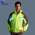 Flashing sport safety custom winter casual LED running man city jacket