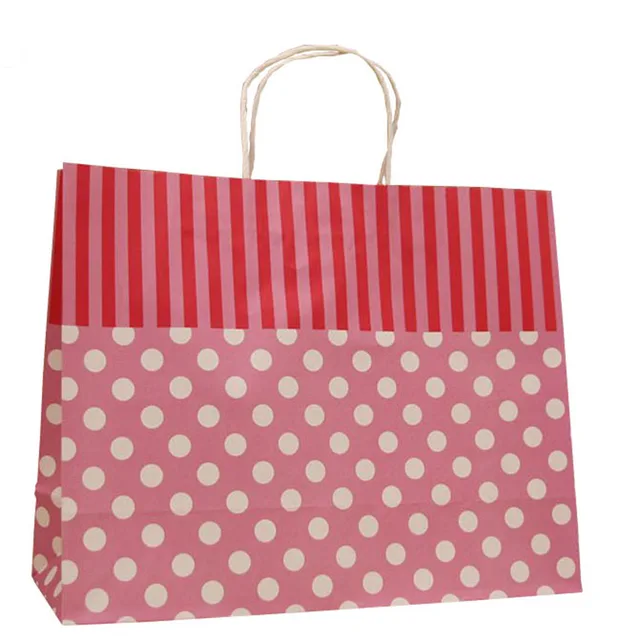 luxury kraft paper shopping carrier bag with logo print