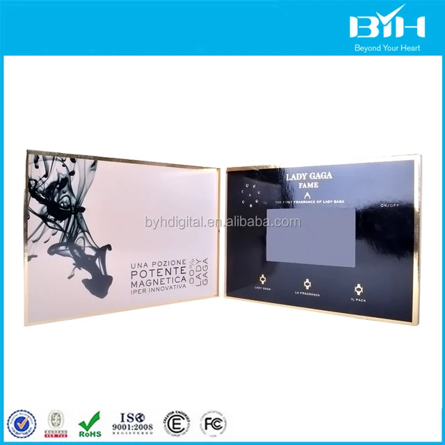 advertisement invitation lcd video greeting brochure card custom