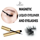 Private Label magnetic 3d eyelashes eyeliner set easy to wear magnetic false eye lashes