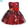 DR399 Wholesale Children Clothes Red Flower Girls Ball Gowns