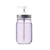 wholesale cheap clear liquid soap dispenser glass bottle shampoo glass jar bath shower gel body lotion bottle with pump