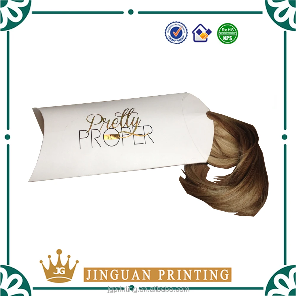 packaging custom printing logo high quality luxury pillow hair
