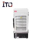 ASQ 600 Commercial Stainless Steel 6 Trays Electric Glass Display Food Steamer For Sale