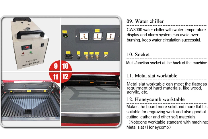 CO2 Laser Cutting Engraving Machine TN6090 for Nonemetal Wood Leather Paper Acrylic Mdf Fabric