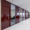 customized size soundproof wood grain aluminum partition