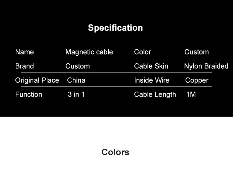 2019 NEW 360 Degree Auto Connect Rotation Charging USB Magnet Braided Round Magnetic Cable For Samsung s7 s8 - ANKUX.COM