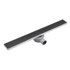Wall linear tempered glass shower side outlet shower drain linear floor drain