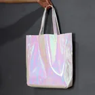 Fashion shiny Tone Tote Bag PU Leather Handbag Shoulder Bag for Women