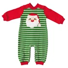 Wholesale baby boys Santa appliqued onesie clothes infant boy romper boutique christmas cotton rompers