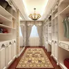 Beautiful white walk-in closet with Roman column & gold painting