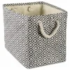 Home decoration and gift baskets with handles Collapsible storage paper rope storage basket