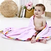 Amazon hot sell bamboo cotton rainbow baby hooded bath towel