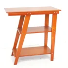 wooden magazine table 3 tier side table coffee table with rack