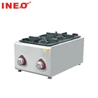 Hotel Restaurant High Quality 2 Burner Commercial Stainless Steel Table Top Gas Cooker Stove