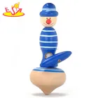 wholesale intelligent wooden toy spinning top for children W01B022