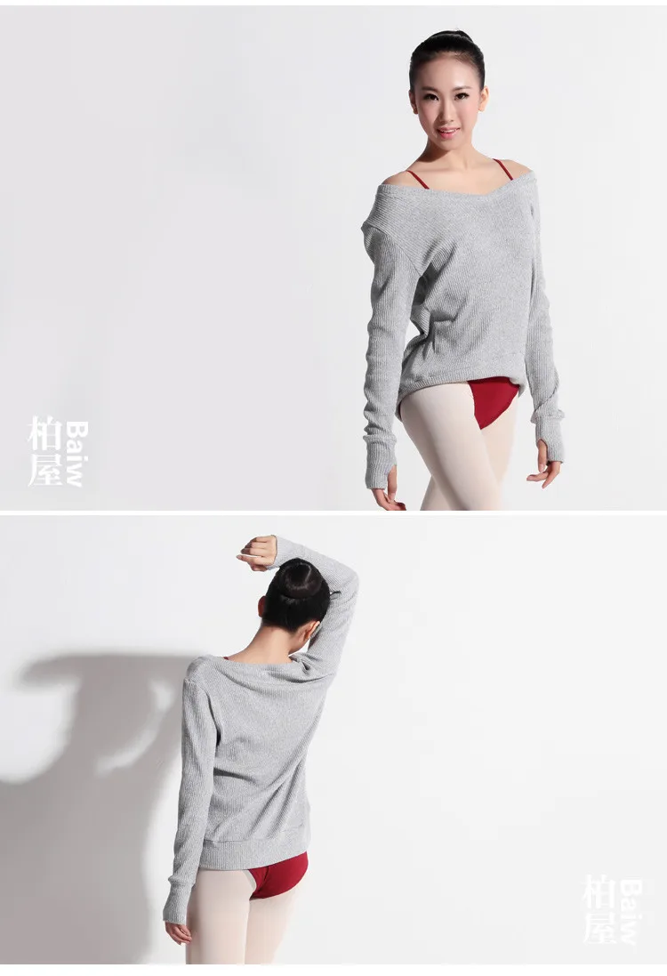 Adult Dance Warm Up V Neck Sweater Ballet Pull On Sweater Baiwu Dance 116146006