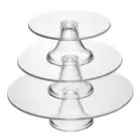 SXGC Wholesale Gold Rim Cake Stand Glass Cake Stand
