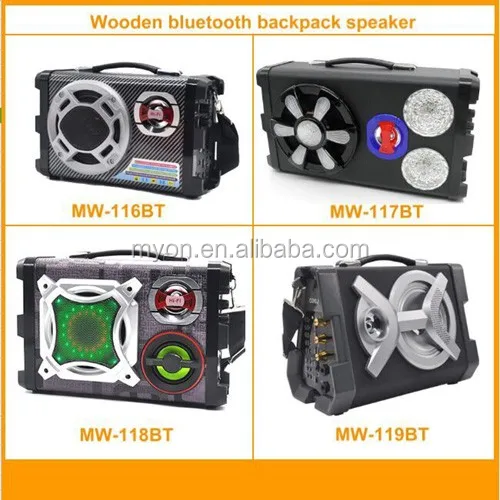 Mini wooden rechargeable blue tooth speaker support USB/TF/FM/Aux-in with free sample test